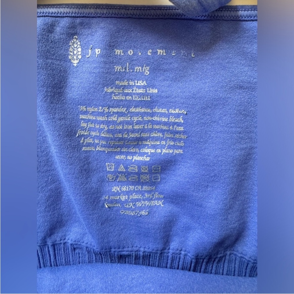 NEW Free People Movement Good Karma Crop Tank Top NWOT Blue Purple Cropped Bra - Picture 4 of 6